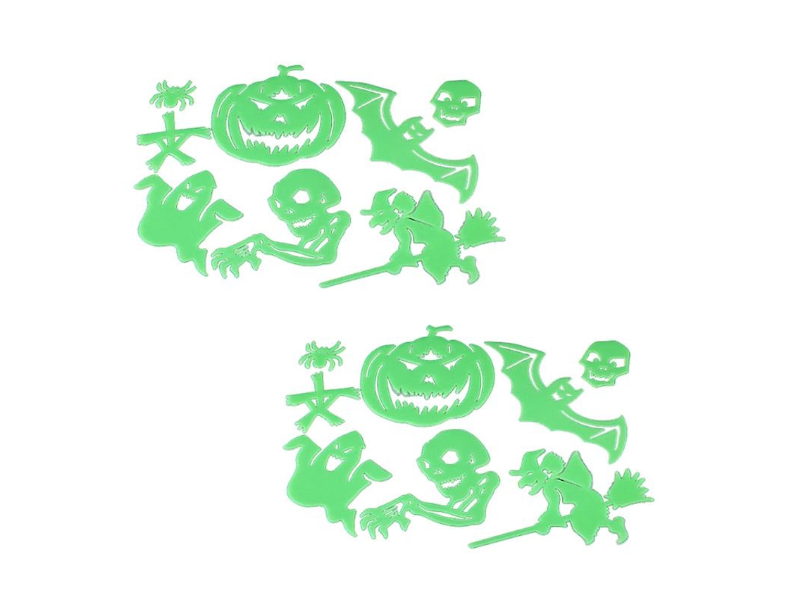 2pcs Adesivos Brilhantes De Halloween ALLINLESS