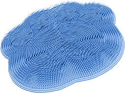 Tapete de massagem de silicone antiderrapante em formato de pata de gato azul, confortável.