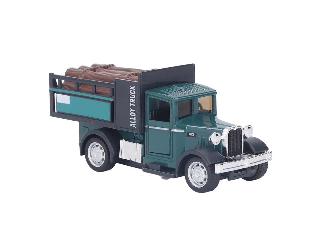 Mali modelo de Carro de Liga 1:32 com Som e Luz Puxar para Trás Transportador Miniatura Vintage