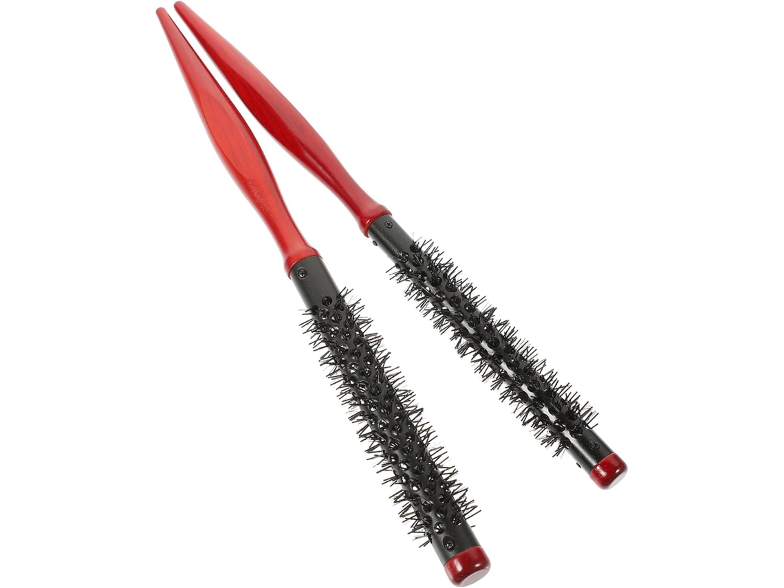 Escovas De Cabelo Redondas Plafope Para Secagem E Modelagem Diárias, Madeira Marrom, Design Prático E Sofisticado