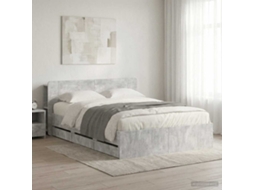 Vidaxl Estrutura De Cama Com Armazenamento E Cabeceira 150 X 200 Cm