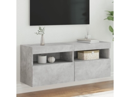 Vidaxl Móvel de Parede P/ Tv C/ Luzes Led 100x30x40 Cm Cinza Cimento