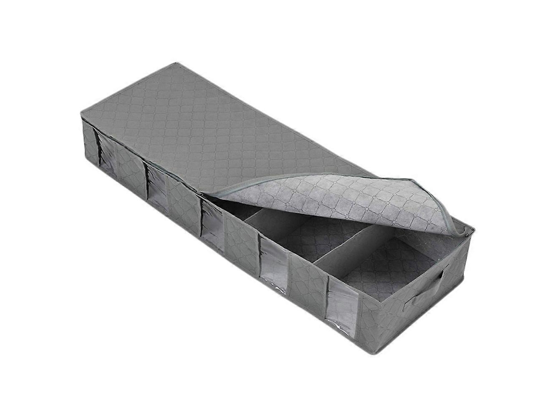 Conjunto De Caixa De Armazenamento Dobrável De Tecido Não Tecido Cinza Embaixo Da Cama, Organizador Com Design Dobrável Olysi Shop