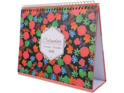 Calendário De Mesa Com Suporte E Encadernação Em Espiral, Inglês,