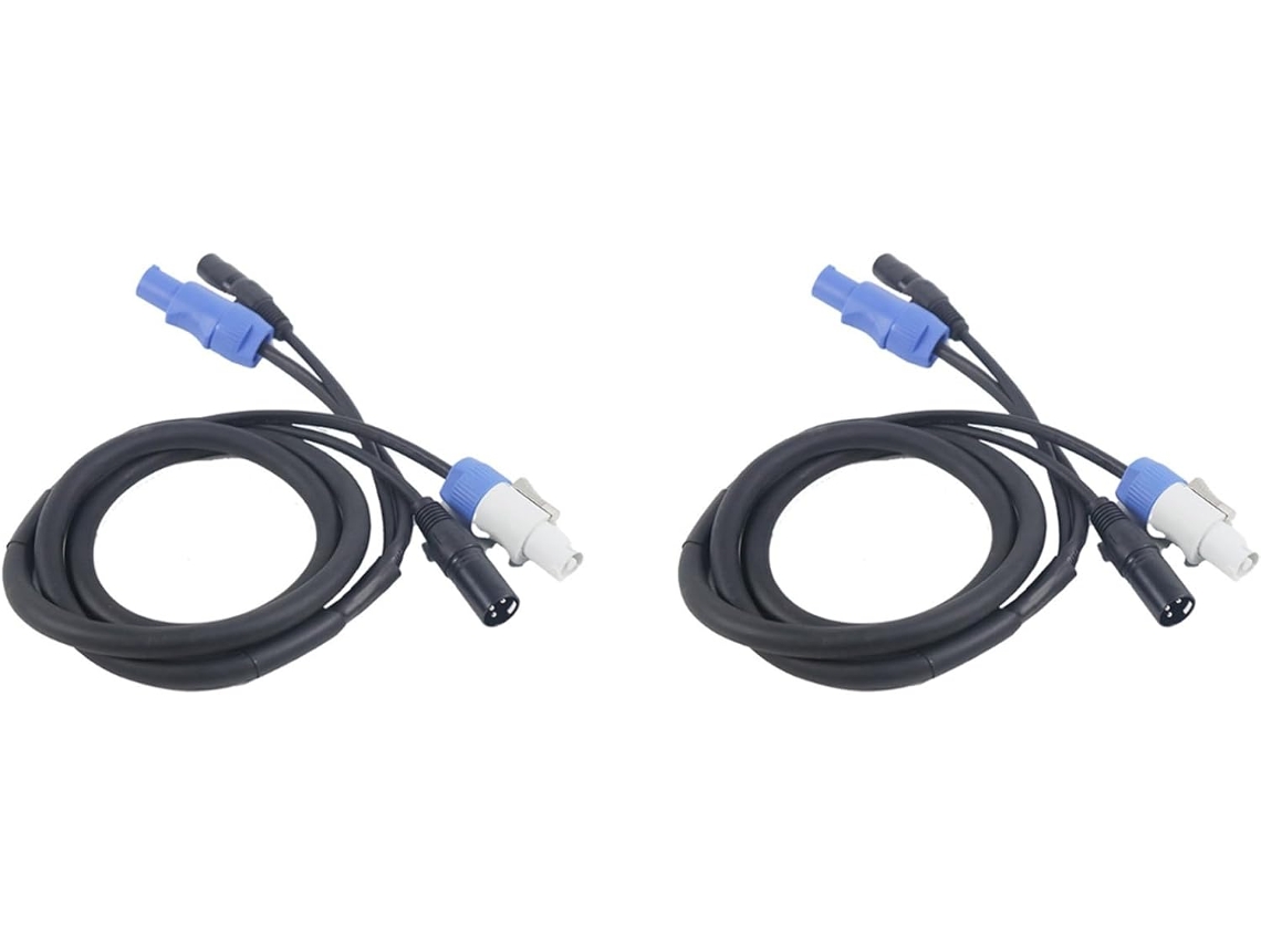 Cabo Combinado Powercon 2x com Plugue Xlr e Sinal de Linha para Transporte SFUSHOS