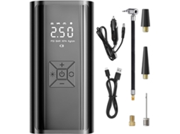 Kit De Ferramentas Pneumáticas Com Compressor Portátil - Inflador De Pneus Sem Fio - Com Tela