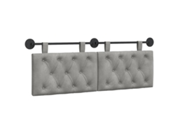 Conjunto 1 Cabeceira Moderna Vidaxl Cinzento-claro Veludo (150 X 55 X 7 Cm)