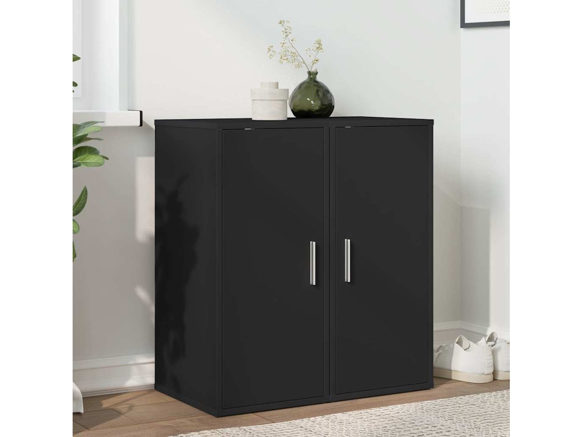Vidaxl Sapateiras 2 Pcs 32x35x70 Cm Contraplacado Preto