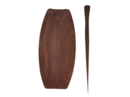 Eyf conjunto Acessórios Cerimônia Chá Chinês Colher e Concha de Madeira Walnut