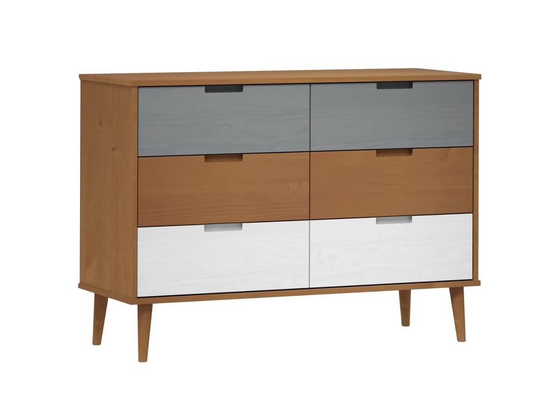 Drawer Cabinet, Drawer Cabinets Vidaxl Marrom Madeira De Pinho (n/a)