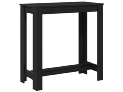 Conjunto 1 Mesa De Bar Moderna Vidaxl Preto Derivados De Madeira (102 X 50 X 103,5 Cm)