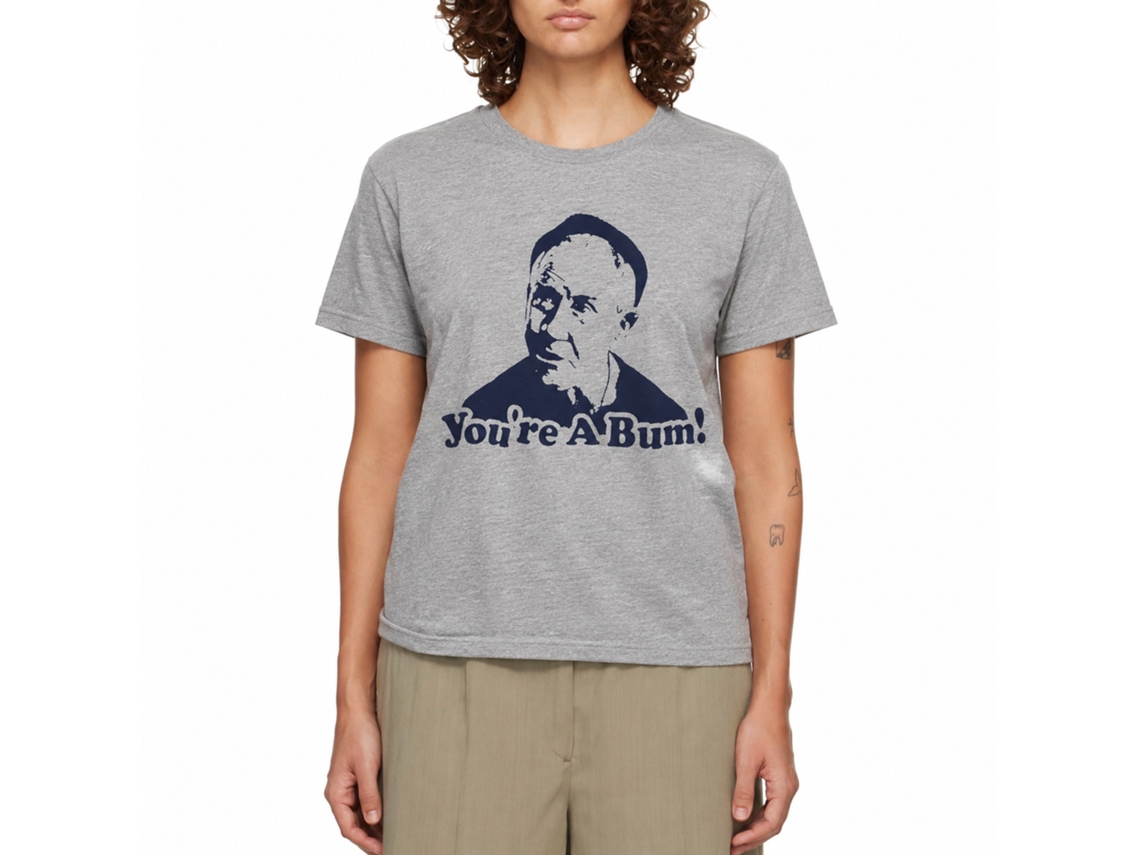 Rockinstone Rocky Movie You're A Bum Heather Gray Adult T-shirt Size:l