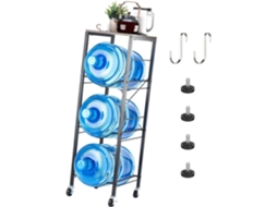 Suporte Vertical Para Balde De Água De Três Camadas Com Rodas Para Uso Doméstico E Industrial, Fabricado Em Aço.
