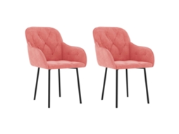 Dining Chair, Dining Chairs Vidaxl Cor-de-rosa Veludo (n/a)