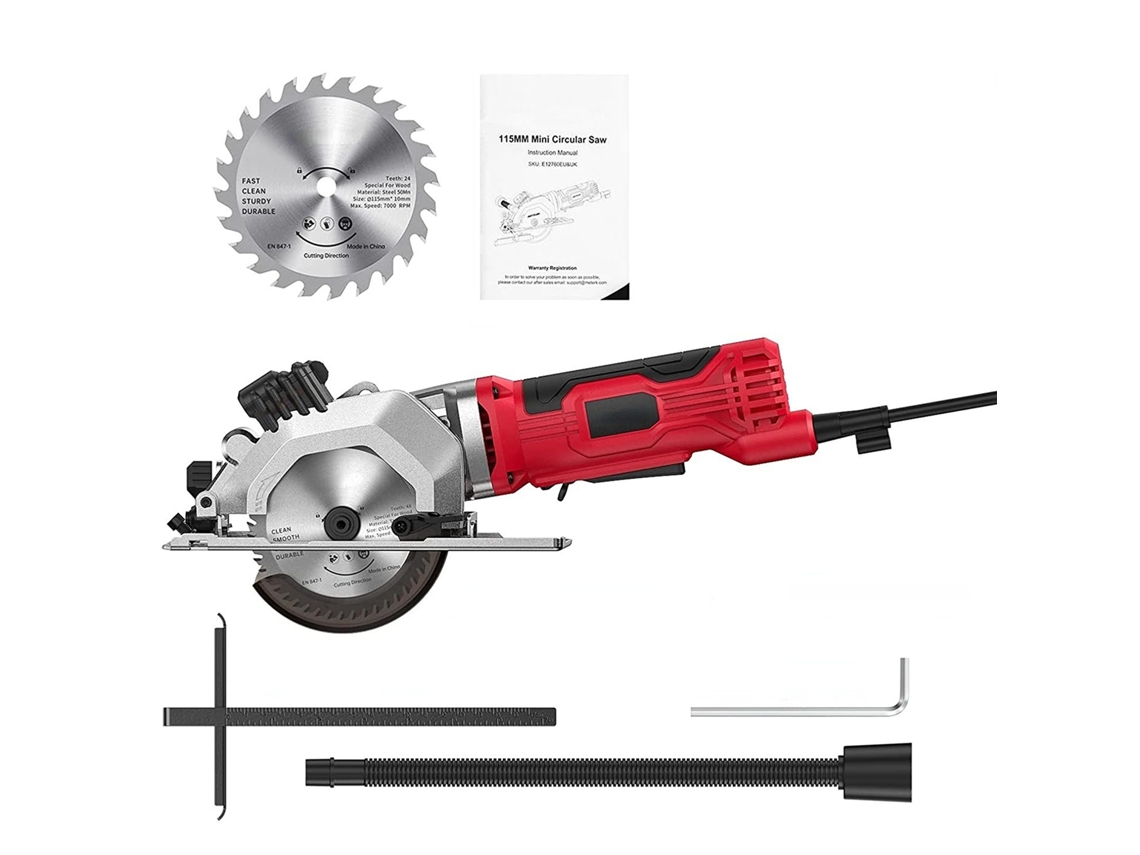 Serra Circular Mini 3700rpm Laser Corte Madeira
