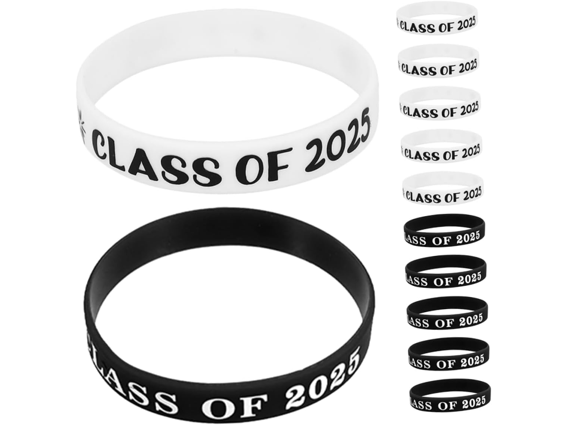 Conjunto de 12 pulseiras de silicone e elástico para homenagens, ideais para comemorações e nomes semelhantes.