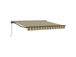 Conjunto 1 Toldo Retrátil Vidaxl Verde Alumínio (300 X 250 Cm)
