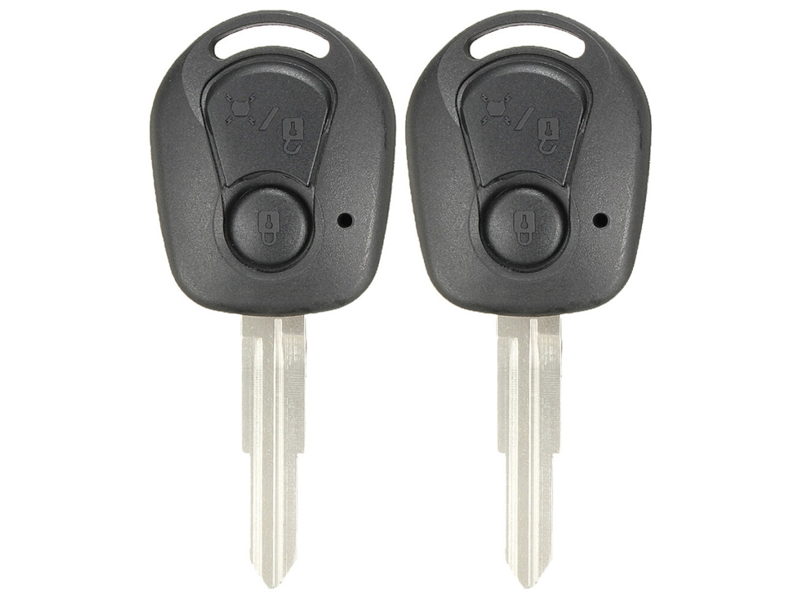 2x Capas/carcaças de Chaves Remotas com 2 Botões para Ssangyong Actyon, Kyron e Rexton