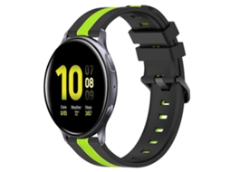 Pulseira De Silicone Bicolor Vertical De 44 Mm E 20 Mm Para Samsung Galaxy Watch Active2