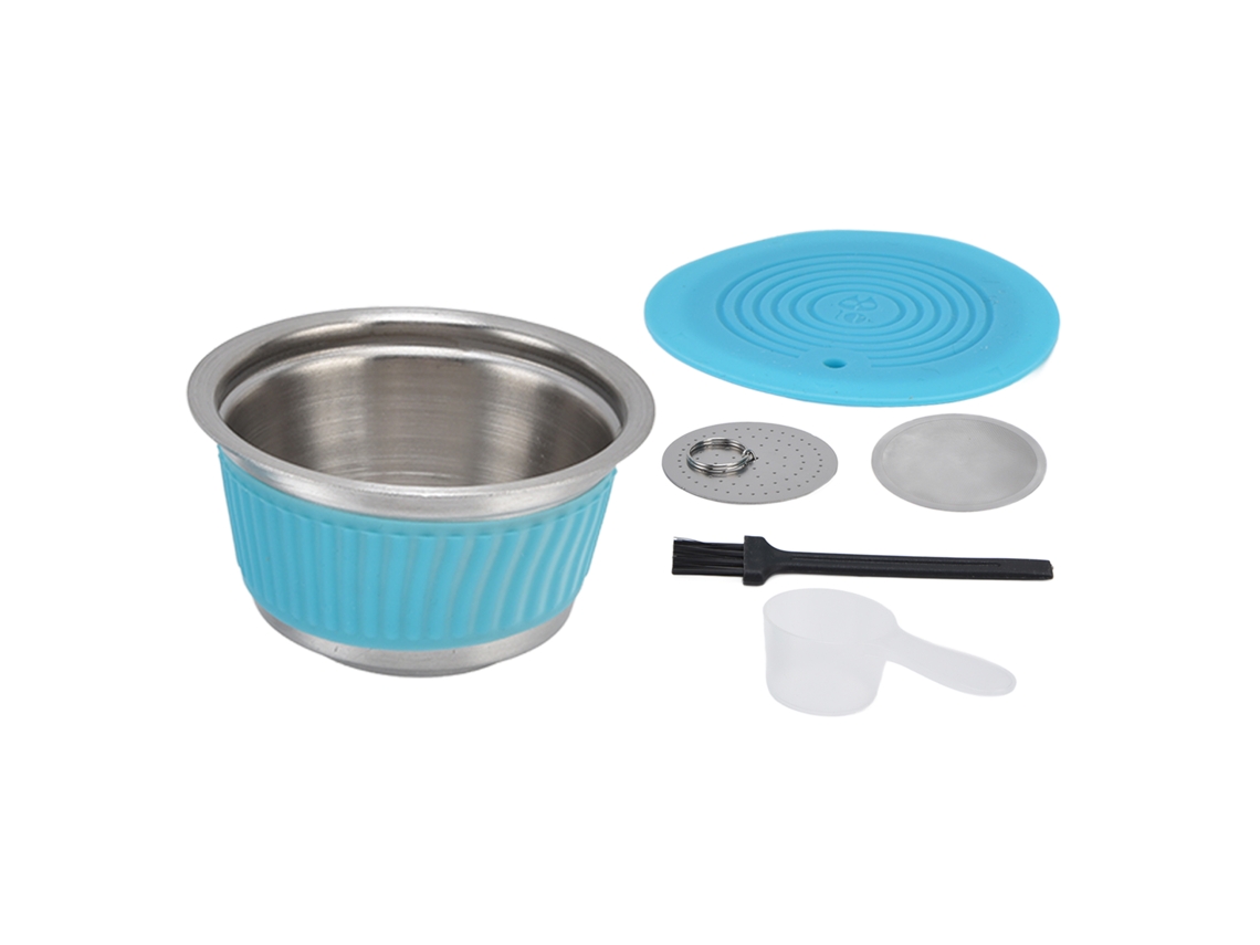 Conjunto de Cápsulas de Café Reutilizáveis em Aço Inoxidável S/MARCA
