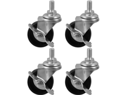 Hastes Giratórias de Metal Preto PP 1, 5 Polegadas 3, 8cm Conjunto Com 4 Peças