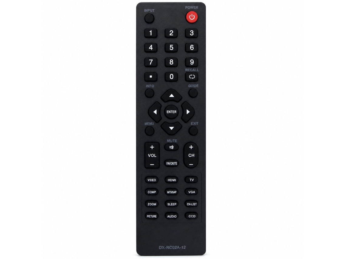 Comando À Distância Para Tv Compatível Com Dynex Dx-rc02a-12, Sem Programação_zhd