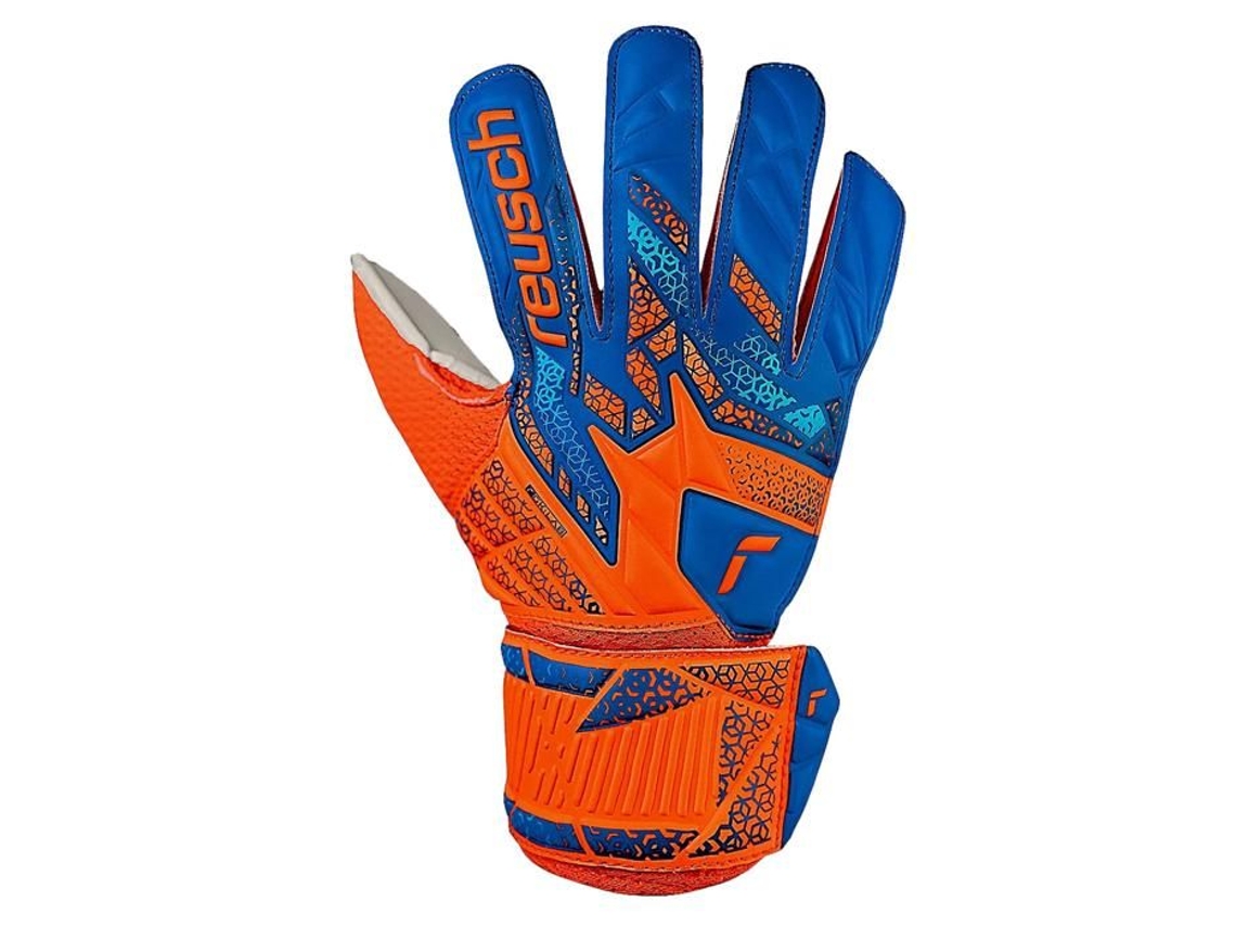 Luvas de Goleiro Attrakt Solid Suporte para Dedos Laranja