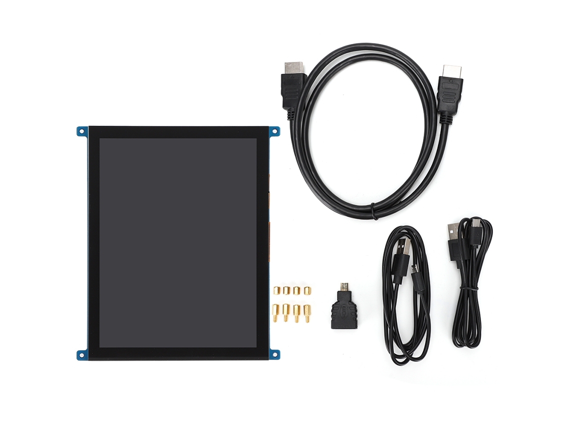 Monitor De Tela Com Toque Capacitivo Ips De 8 Polegadas 1024x768 Para Raspberry Pi 4b/3b