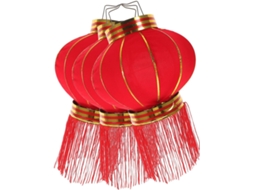 Conjunto De 3 Lanternas Vermelhas Pendentes, Lanternas Tradicionais Chinesas, Decoração Requintada P Gokoco