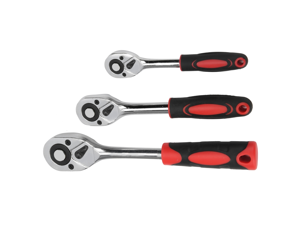 Kit De Ferramentas Laxiscreed, Chaves De Catraca, 24 Dentes, Compatível Com 1/4", 3/8" E 1/2" Polegadas