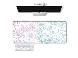Mousepad Grande Para Mesa, Branco. Brilvibera