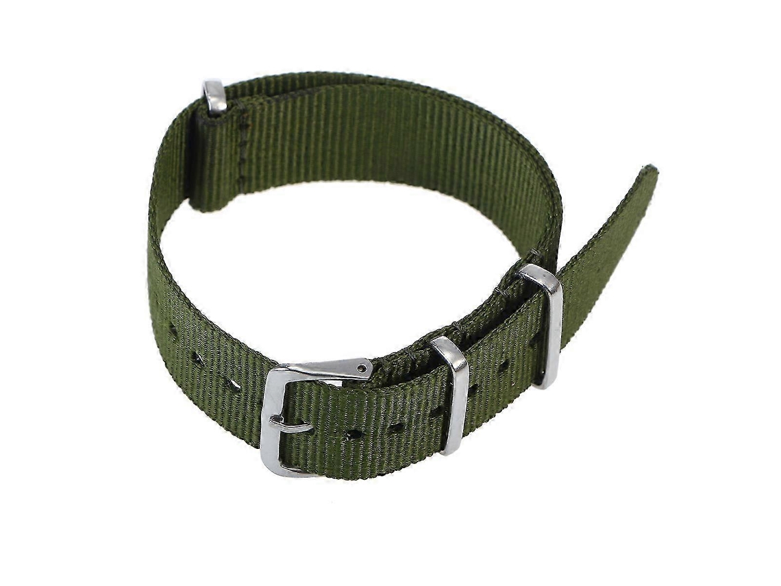 Pulseira De Relógio De Substituição De Nylon Trançado Durável De 20 Mm Verde Militar Olysi Shop