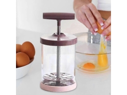 Batedor Universal Para Cremes, Com Cabo De Silicone Antiderrapante, Batedor Manual Para Uso Doméstico. Rosa