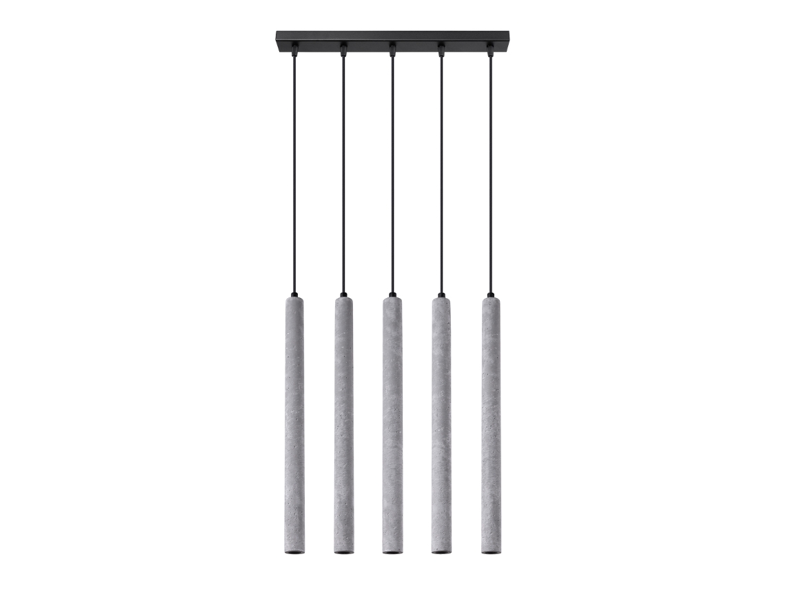 Luminárias Pendentes Pastelo de Concreto Cinza 110X45X5Cm SOLLUX LIGHTING