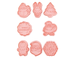 Laxiscreed Kit De 8 Cortadores De Galletas Natal 3d E Moldes Para Decoração De Biscoitos