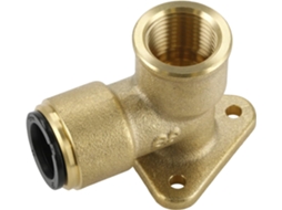 Cotovelo De Latão Cas15bwe 15 Mm X 12 Bsp Com Aba, Conexão Pneumática