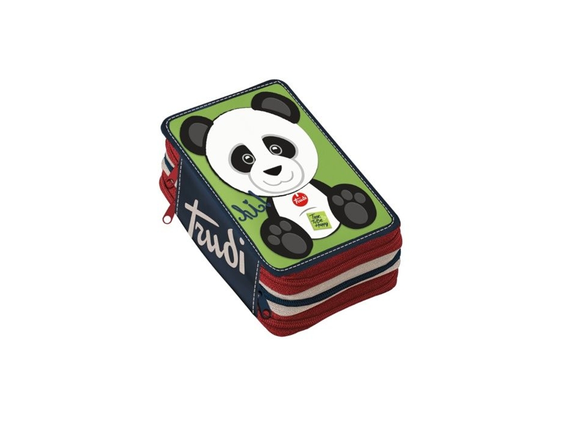 Estojo Trudi Panda Com 3 Zíperes