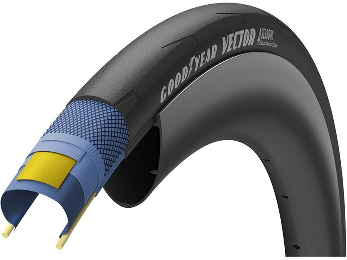 Pneus para Ciclismo Estrada GOODYEAR Estrada Vector 4seasons 60 Tpi Tlc Tubeless