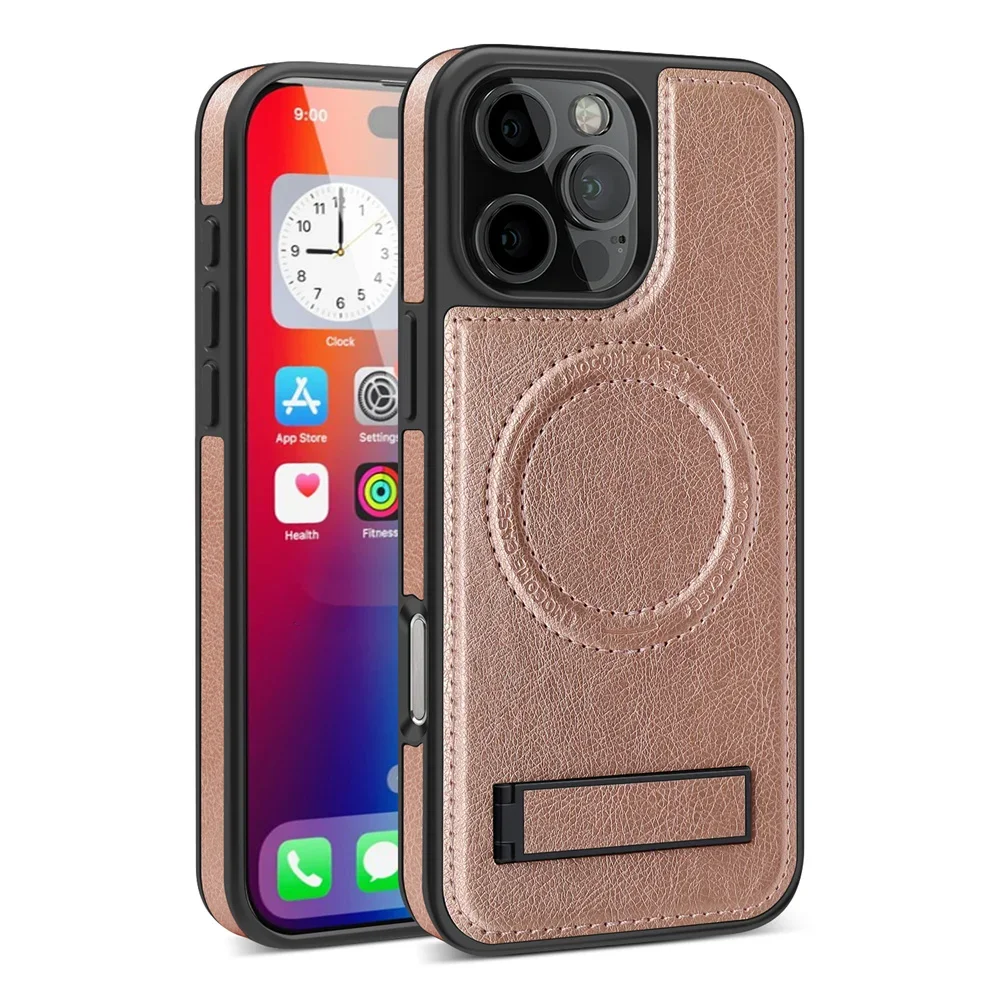 Capa Magsafe Para Iphone (iphone 15 Plus, Rosa) Com Suporte E Forte Fixação Magnética.