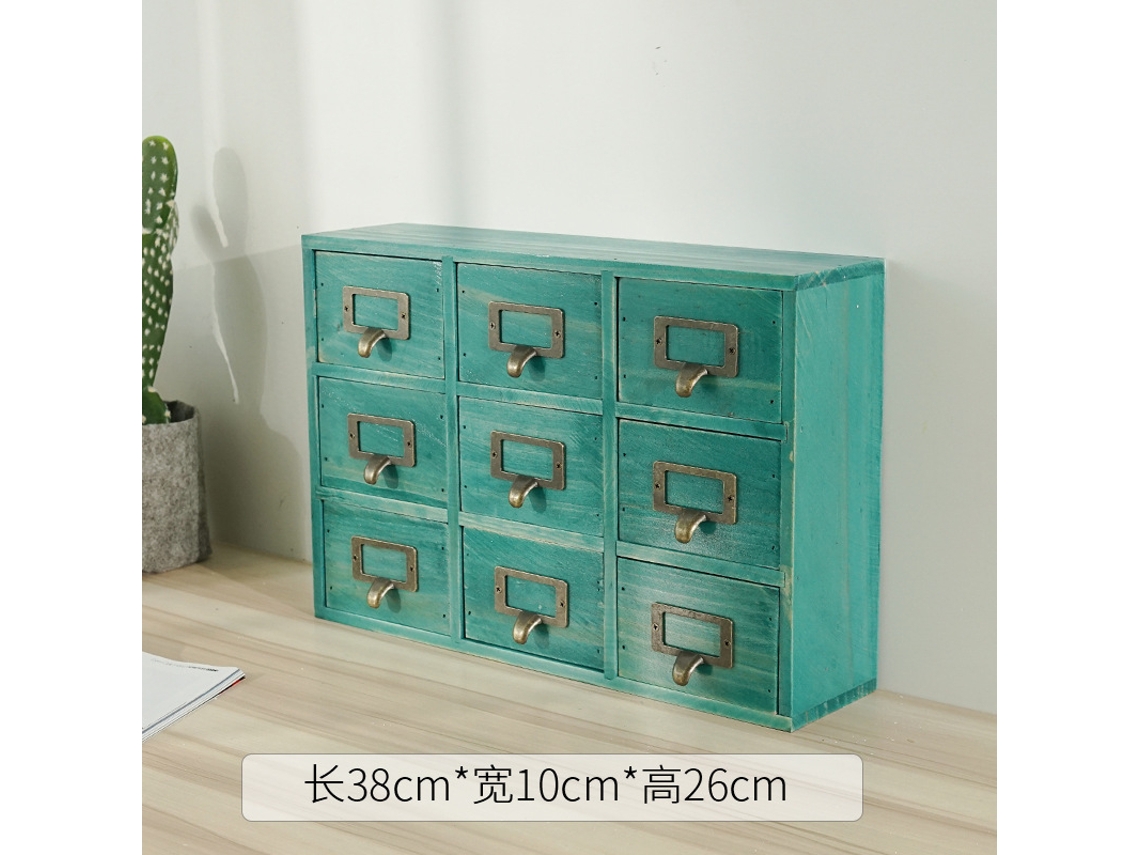 Cômoda Azul Com 9 Gavetas Para Armazenamentoslowmoose (16 Gavetas)