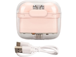 Fones De Ouvido Sem Fio Semme Bt5 3com Tradutor Voz Em Tempo Real Para 144 Idiomas, Rosa, Compatíveis Com, Ideais Para