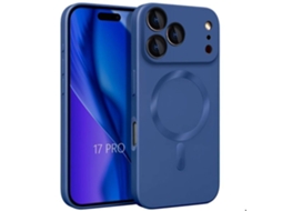 Capa Para Celular - E.f.connection - Para Iphone 17 Pro - Círculo Magnético Fino De Silicone Azul Marinho