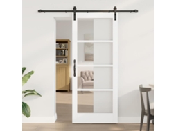 Vidaxl Porta Deslizante Orkdal Branco E Preto 83 X 202 Cm