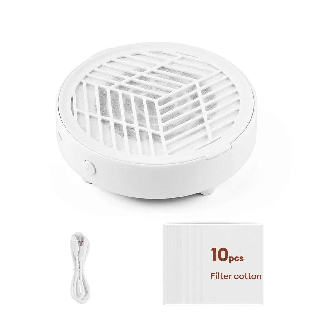 (branco) Mini Aspirador De Unhas, Aspirador Específico Para Unhas Com Filtro.