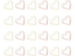 Clips de papel Sewroro em formato de coração, 100 unidades, feitos de metal com revestimento eletrolítico, material ideal.