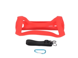 Funda de Silicona para Flip5 Con Correa para El Hombro Y Mosquetón Protector de Altavoz Rojo
