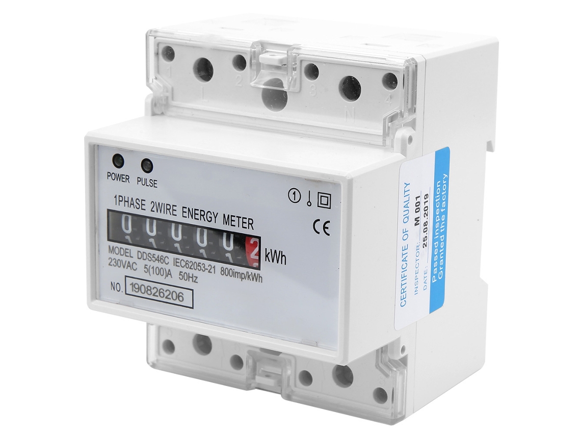 Laxiscreed Dds546c Medidor De Energia Eléctrica Monofásico, Montagem Em Carril Para 230v