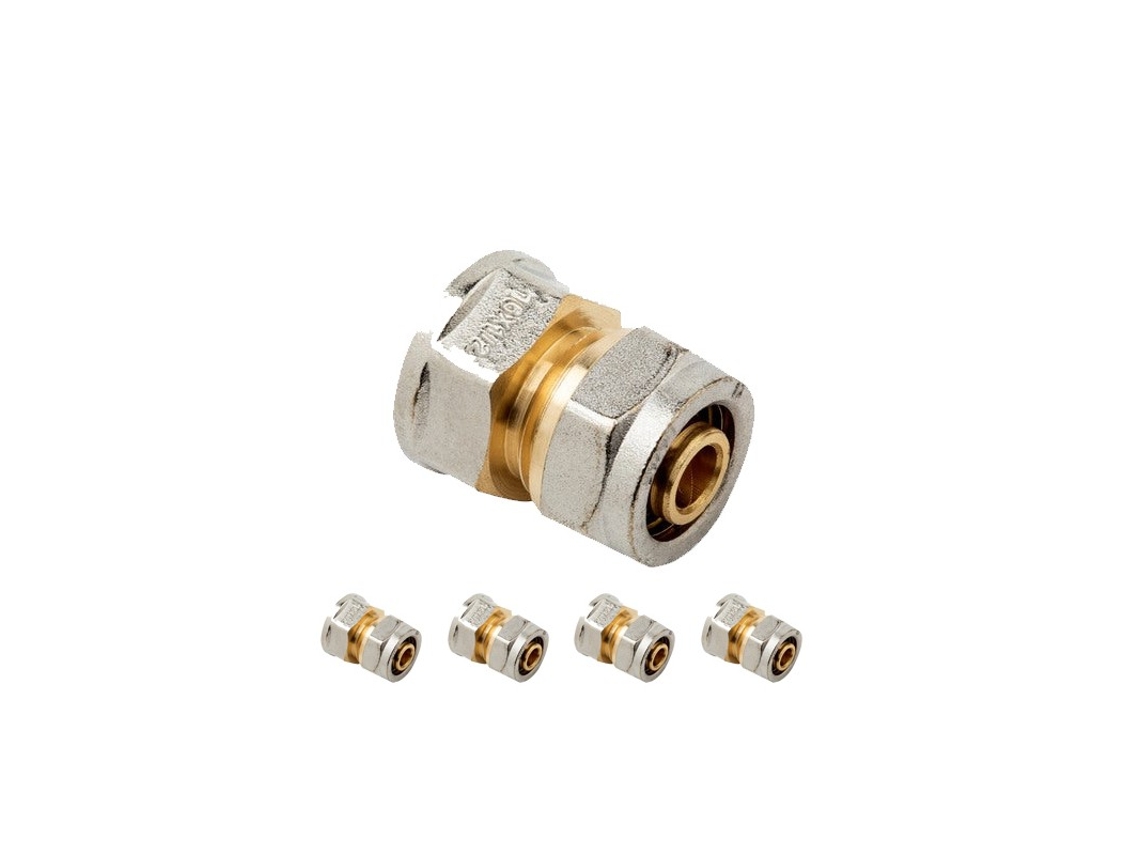 5 x 3/4 Conexões fêmeas para tubo de compressão multicamadas de 20 mm, sem necessidade de máquina de crimpagem, Suinga Grey
