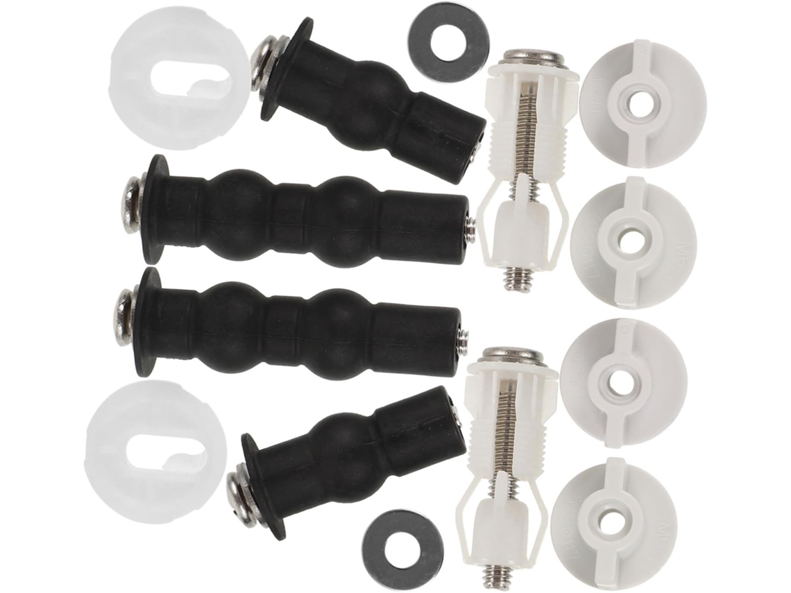 Conjunto De Dobradiças De Substituição Para Assento Sanitário Em Abs E Metal Com Mecanismo De Fixação Seguro.