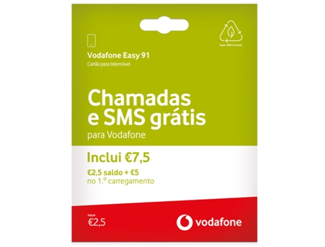 Cartão de Telemóvel Easy, Bónus 1, x 5